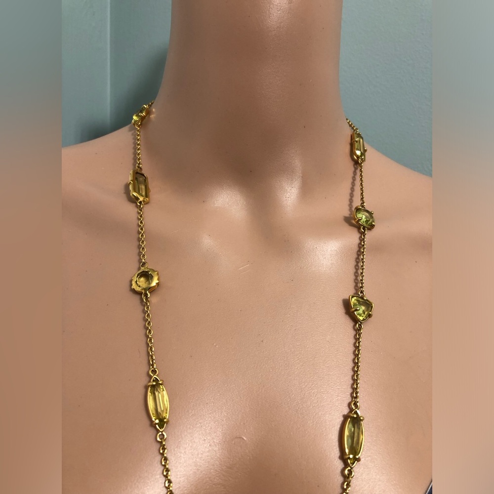Kate Spade New York Signature Spade Logo Cut Out Gold Plated 34” Necklace - Picture 3 of 9